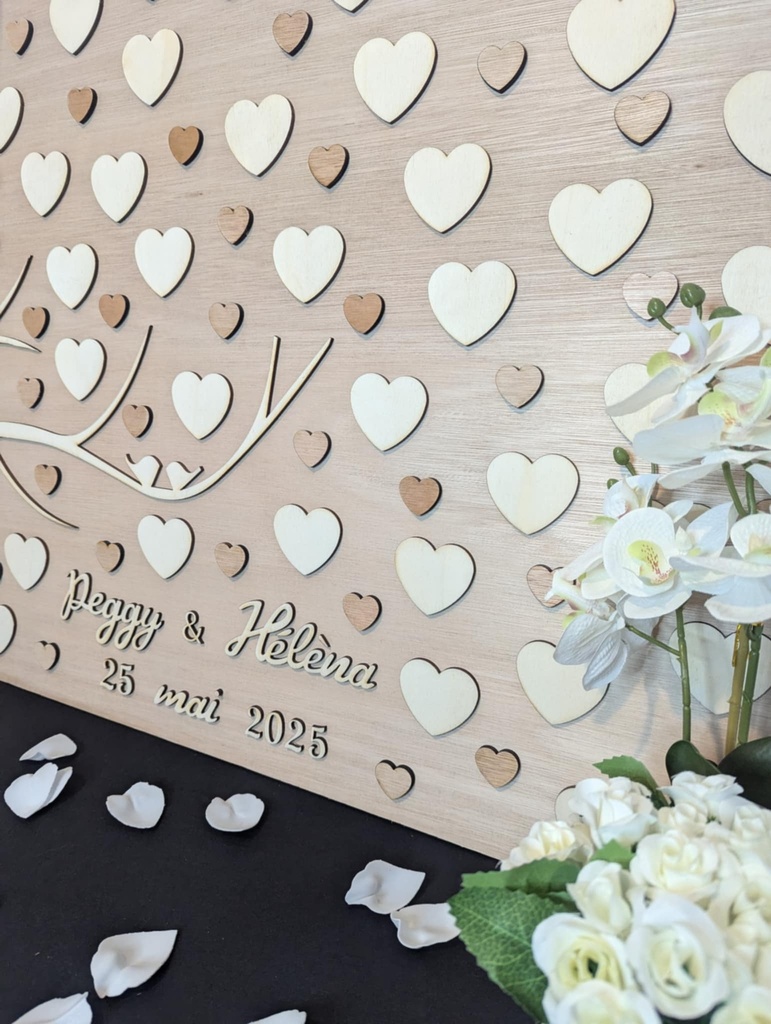 Livre d'or coeurs