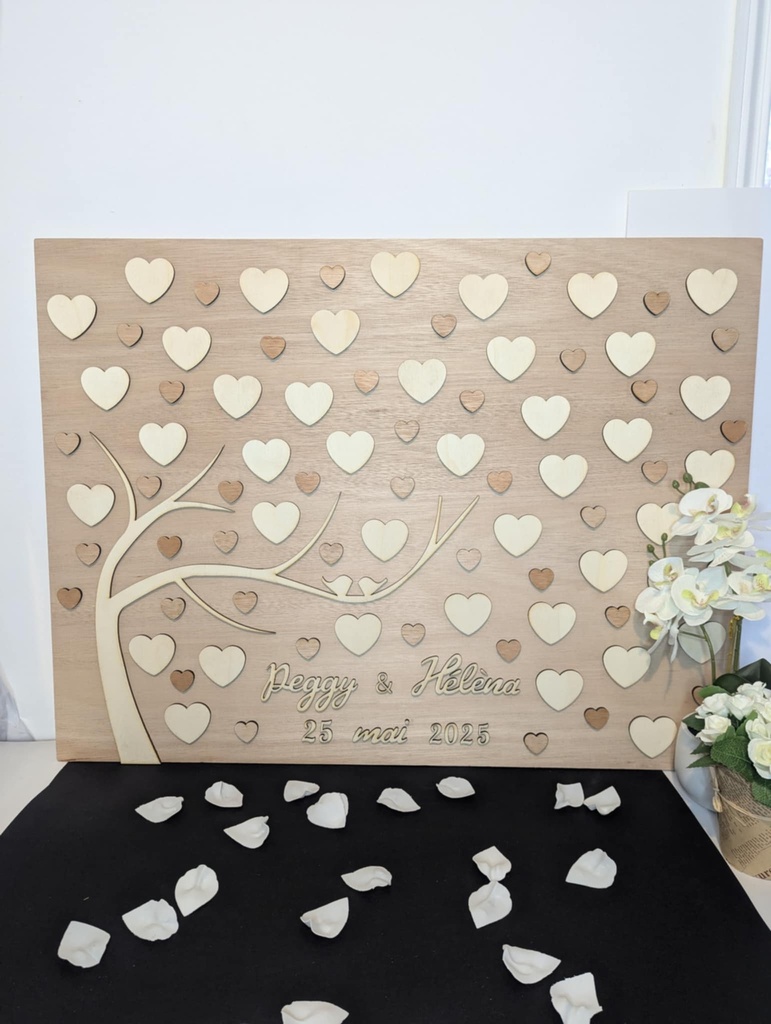 Livre d'or coeurs