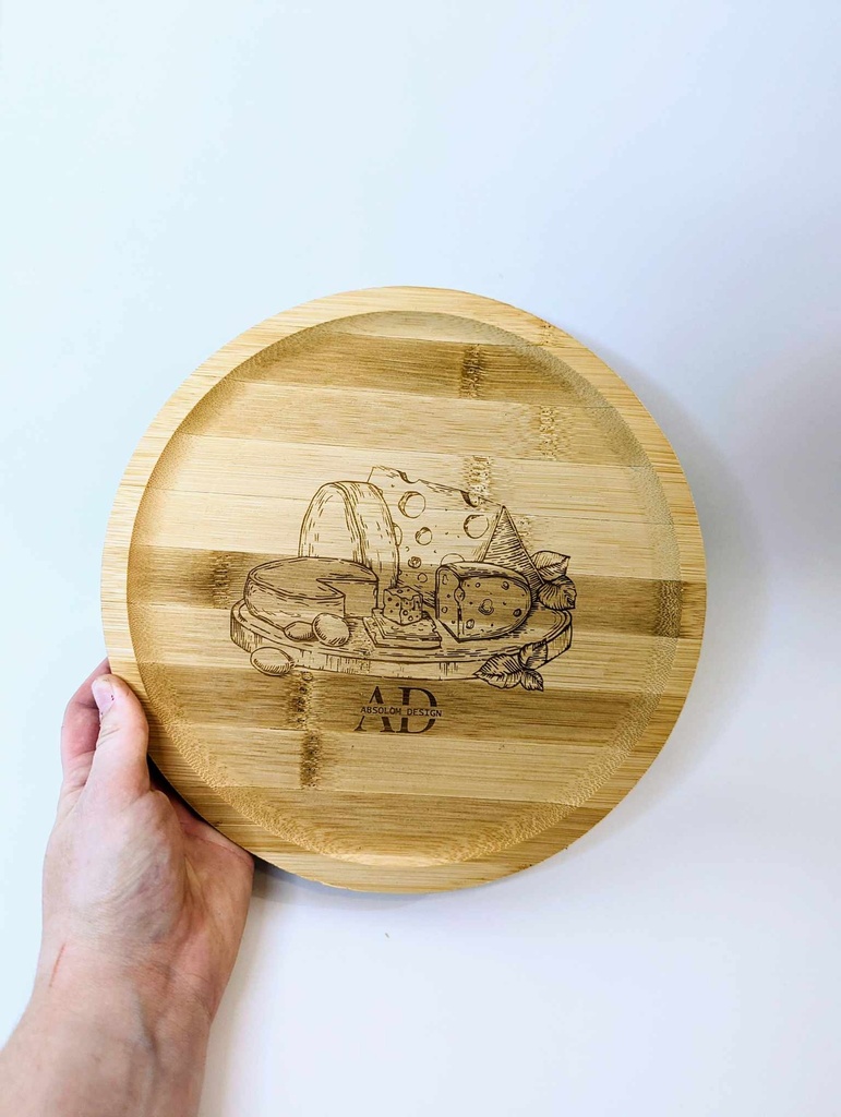 Plateau en bois rond