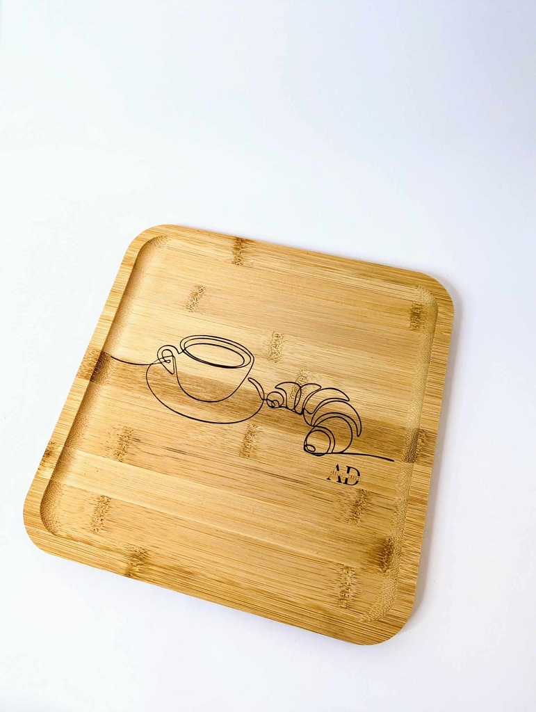 Plateau en bois carré