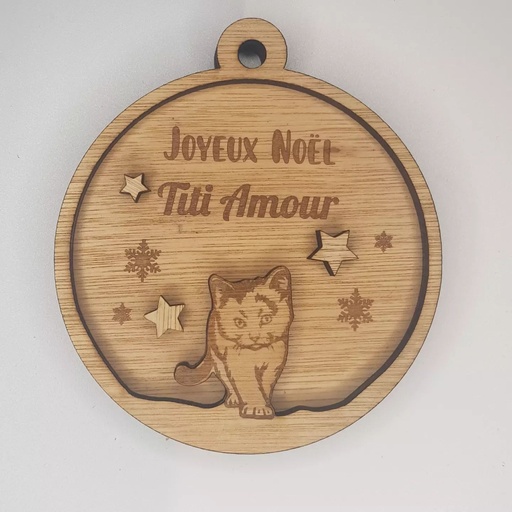 Boule de Noël Chat