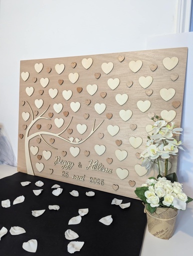 Livre d'or coeurs
