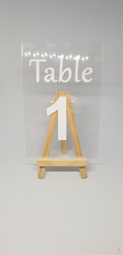 Numéro de table en plexiglass